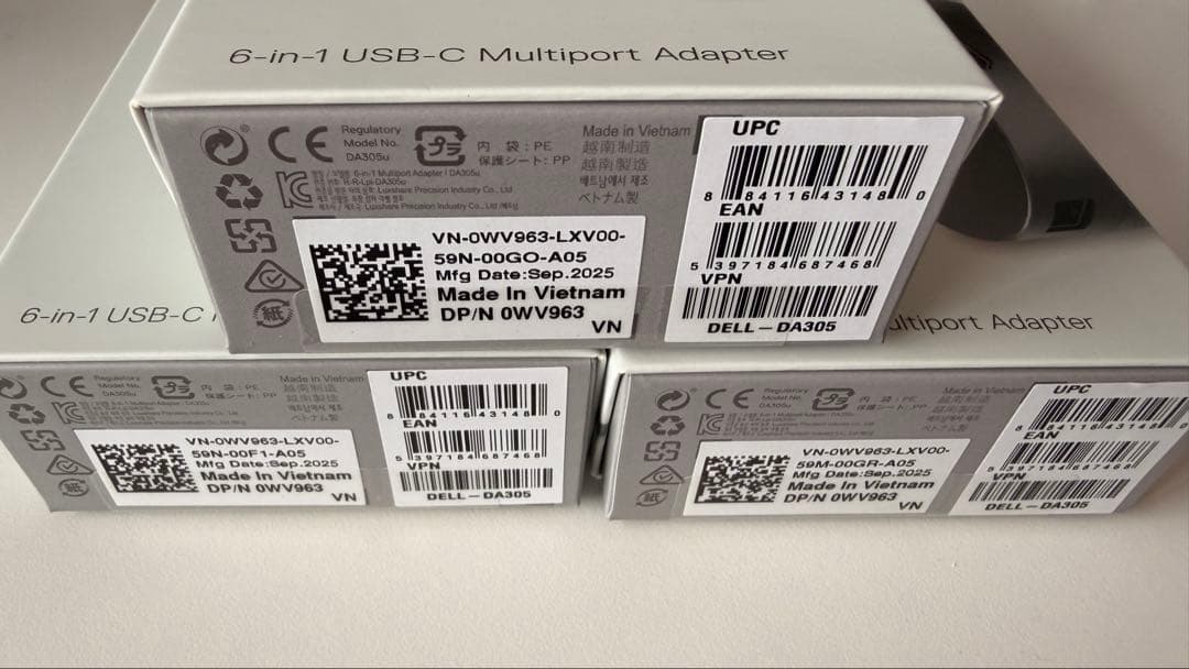 分配器・切替器 DELL DA305 6-in-1 USB-C MultiportAdapter