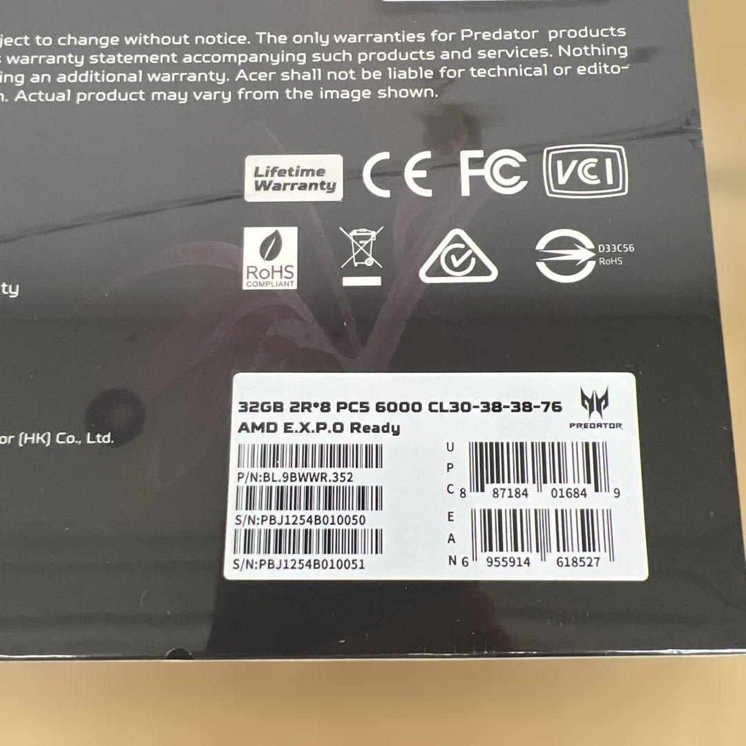 434 Acer Predator Pallas II DDR5 未開封