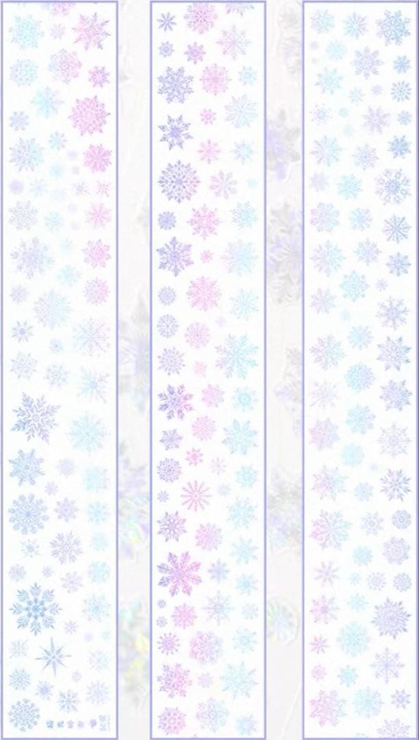 贝壳银 极光碎雪 6cm×5m 海外マスキングテープ 雪の結晶