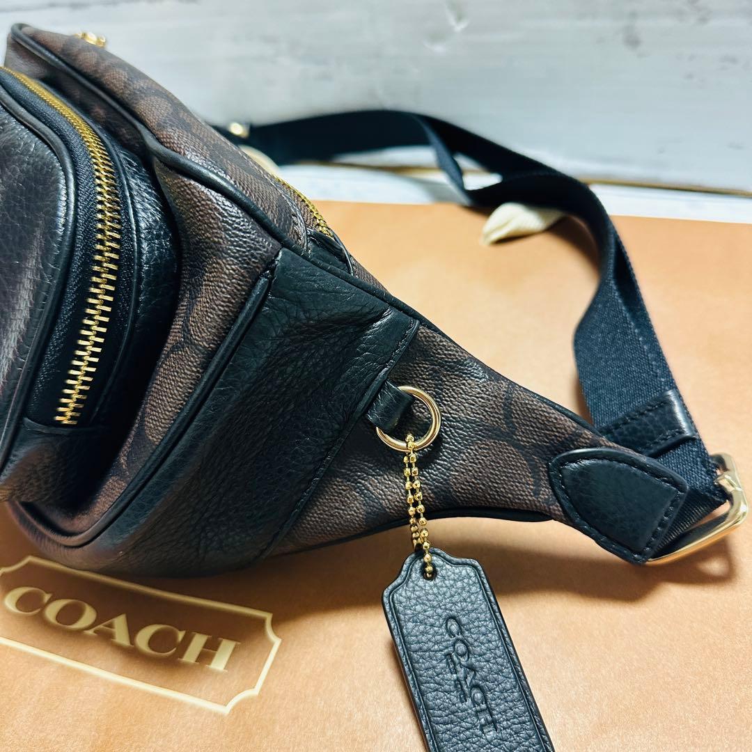 【美品】COACH ボディバッグ ウエストバッグ シグネチャー 6548