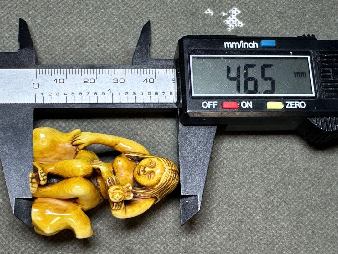 極上　根付　海女　天然素材　アンティーク　和彫　置物　骨董　飾り物　古美術品