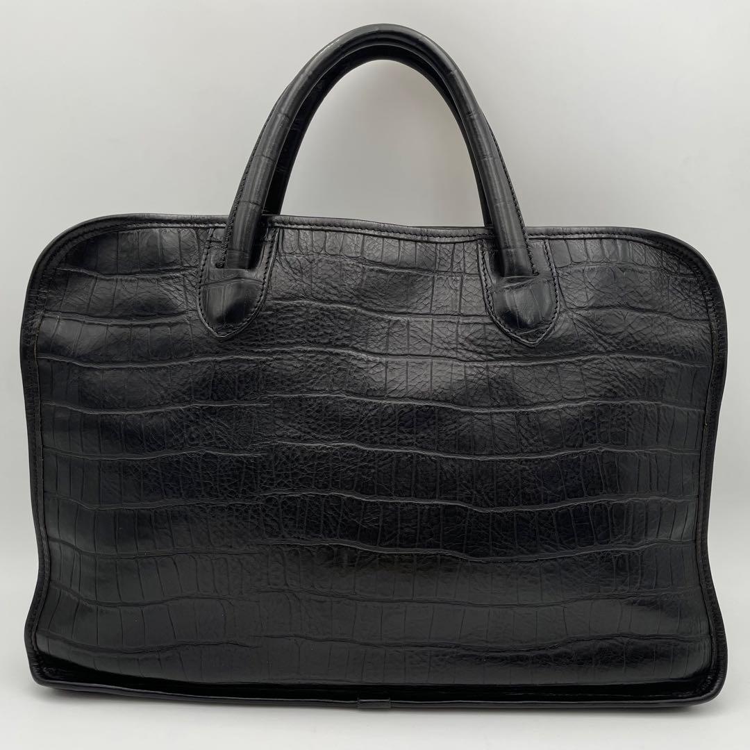やま様 美品✨フェリージ　ブリーフケース　ビジネス　クロコダイル