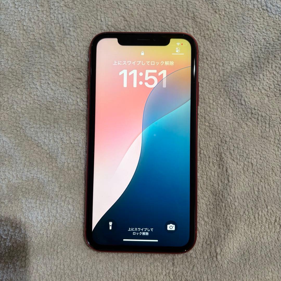 美品　iPhone XR 64GB レッド バッテリー 90% SIMロック解除