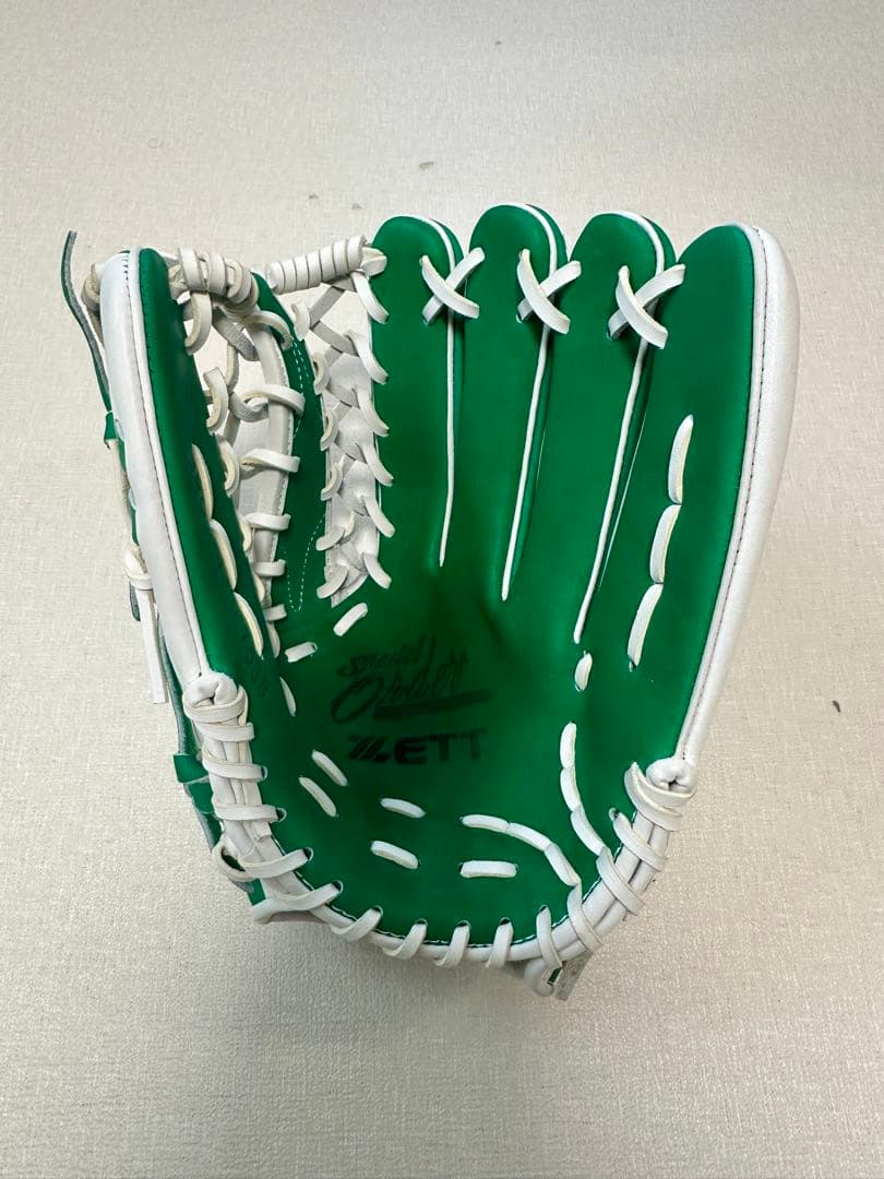 ZETT 426 外野手用 硬式グローブ 右投げ グリーン 緑