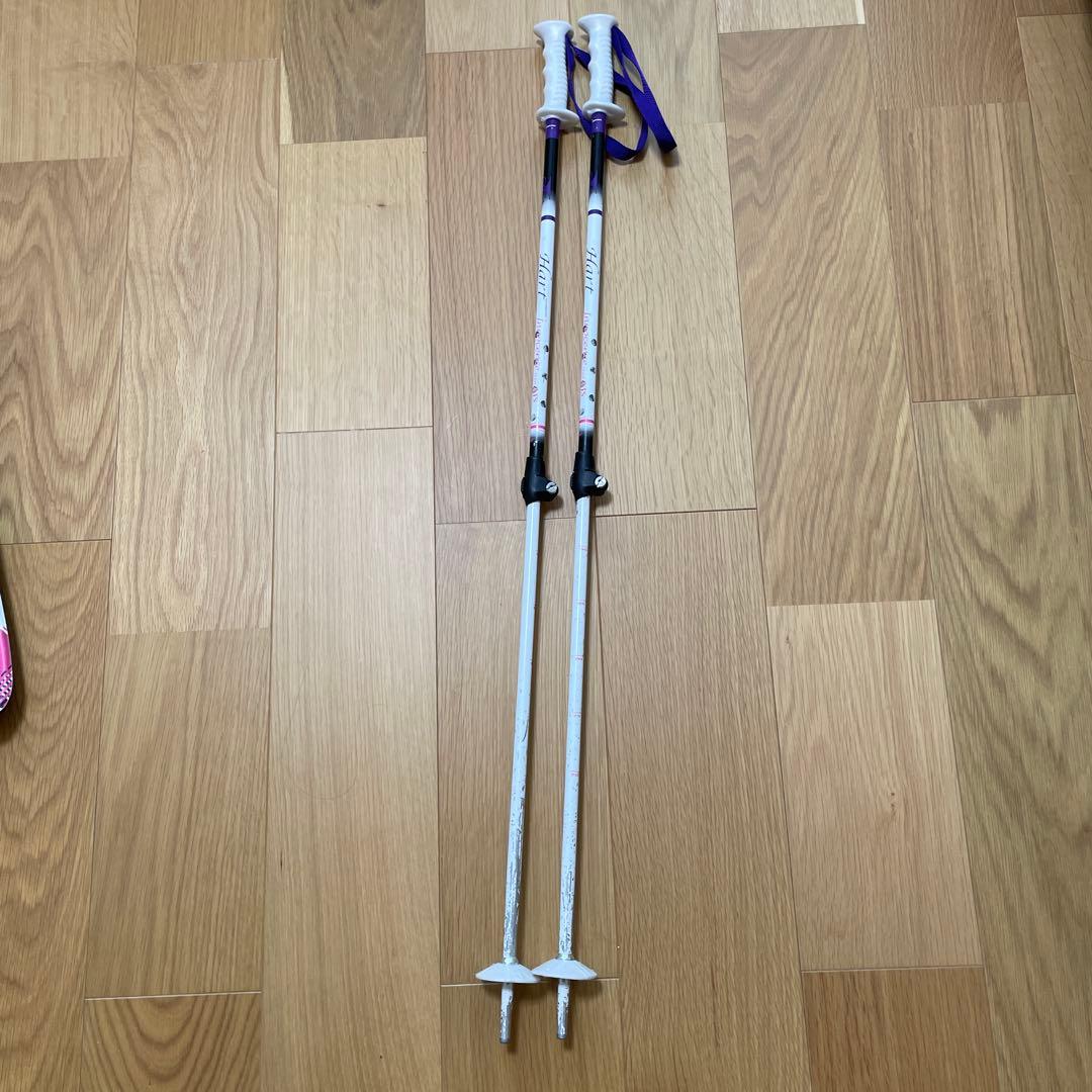 子ども用スキー4点セット　Hart 板/118センチ　ブーツ/21センチ