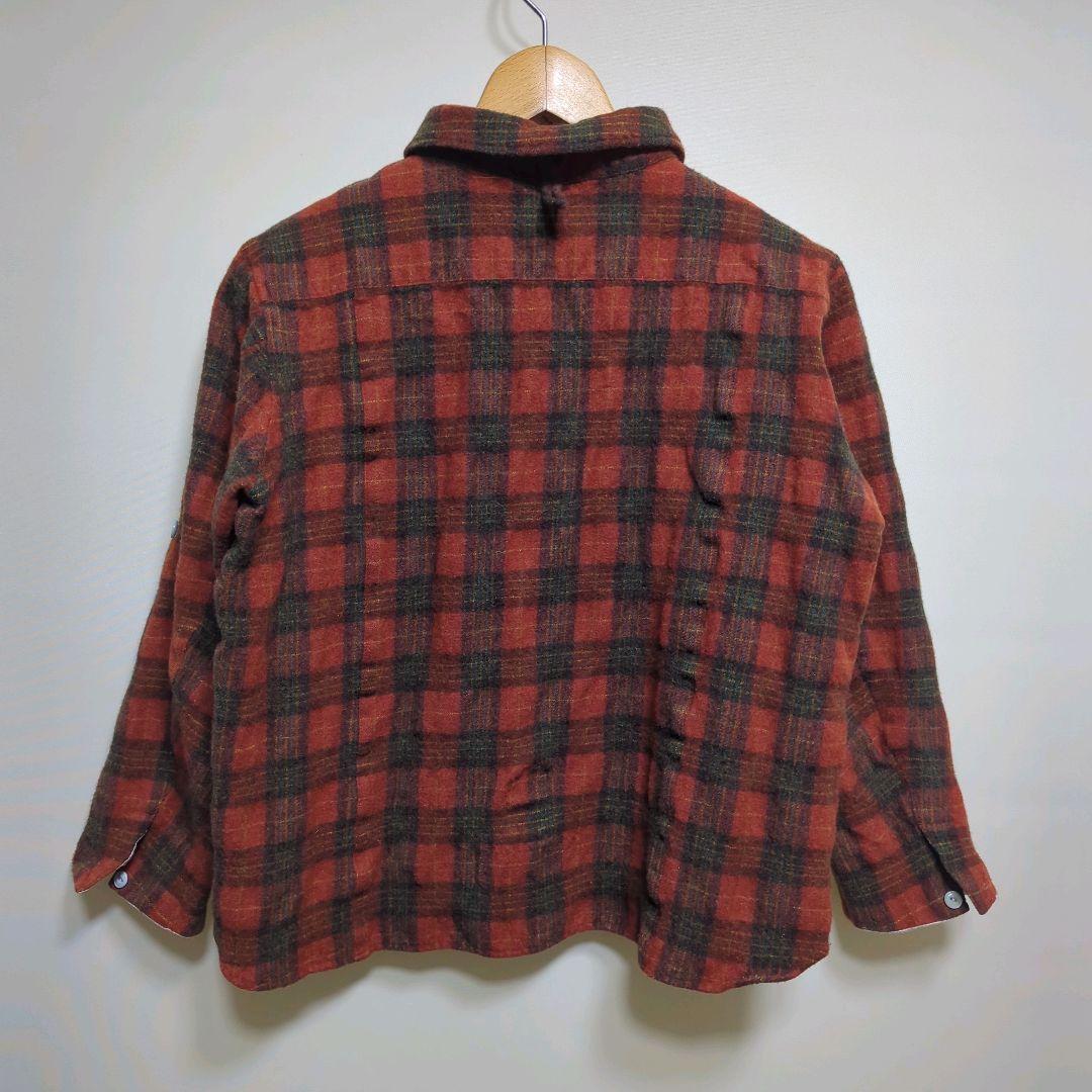 ★日本製 快晴堂 Yama Aruki チェック プルオーバー シャツ