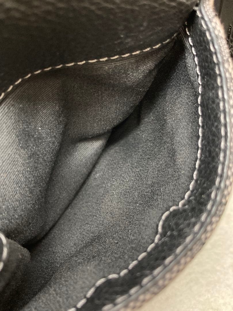 ✨良品✨COACH ブラックレザー ショルダーバッグ※訳あり★