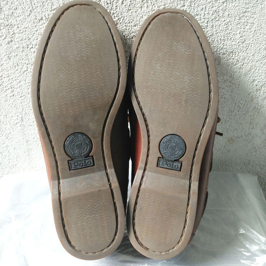革質良好! ラルフローレン　ポロスポーツ　デッキシューズ　ブラウン　9D