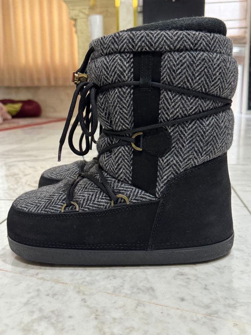 Moncler ハイカットブーツ グレー/ブラック