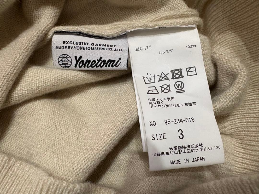 トップス Yonetomi RIGID CASHMERE KNIT RAW 3
