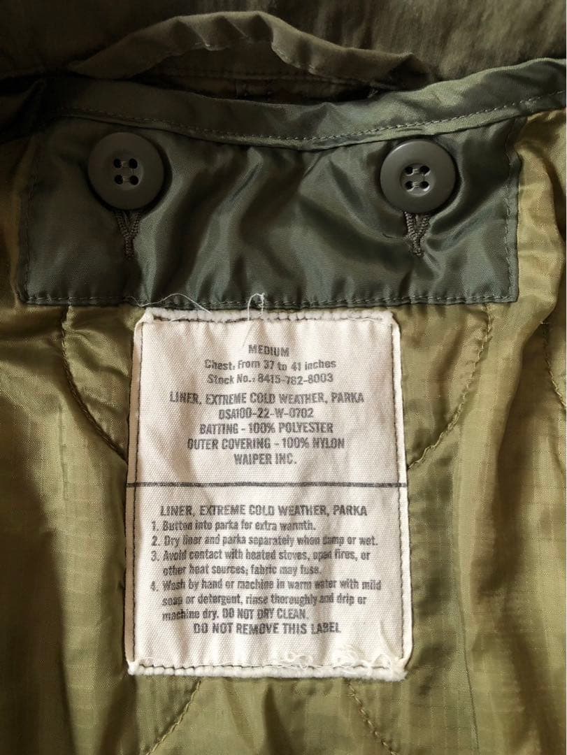 ワイパー 米軍 M-65 モッズコート アウター ライナー付き カーキ
