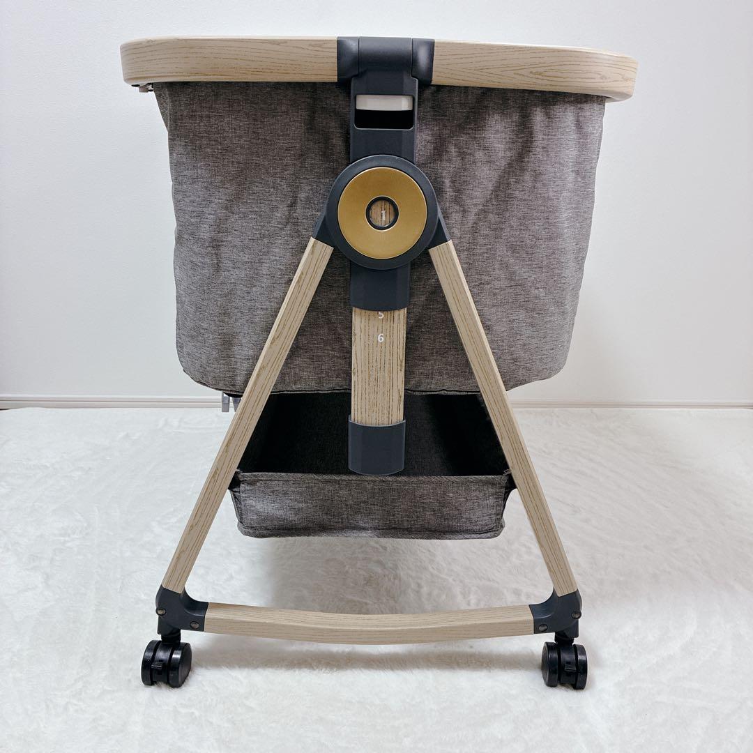 極美品✨️HZDMJ ベビーベッド 添い寝ベッド メッシュ 高さ調節可能 収納付き