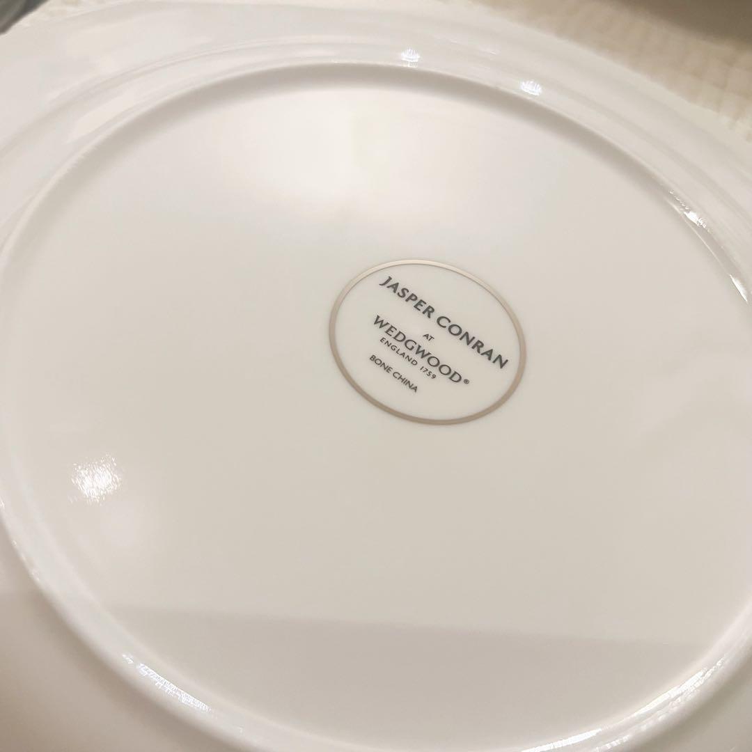 ウェッジウッド ジャスパーコンラン プラチナストライプ 23cmプレート