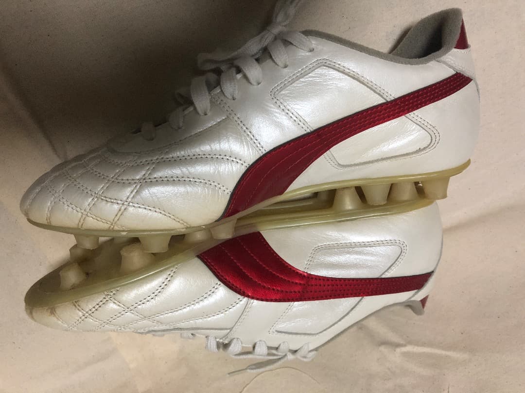 PUMA パラメヒコ ライト 白✕赤色 ◆ 固定式スパイク 25.5cm 日本製