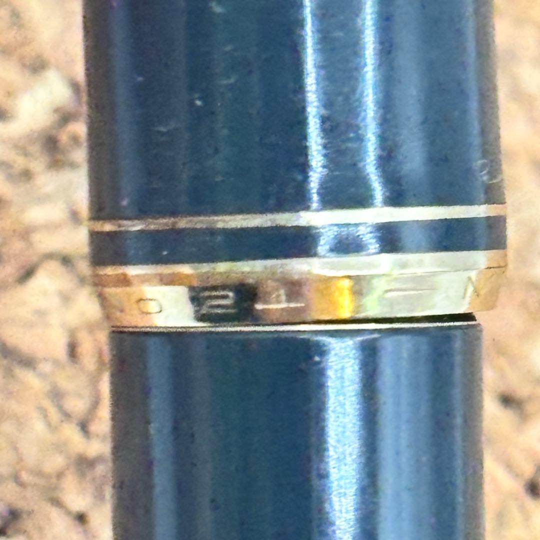 MONTBLANC 万年筆 No,24 青色インクビュー ブラック