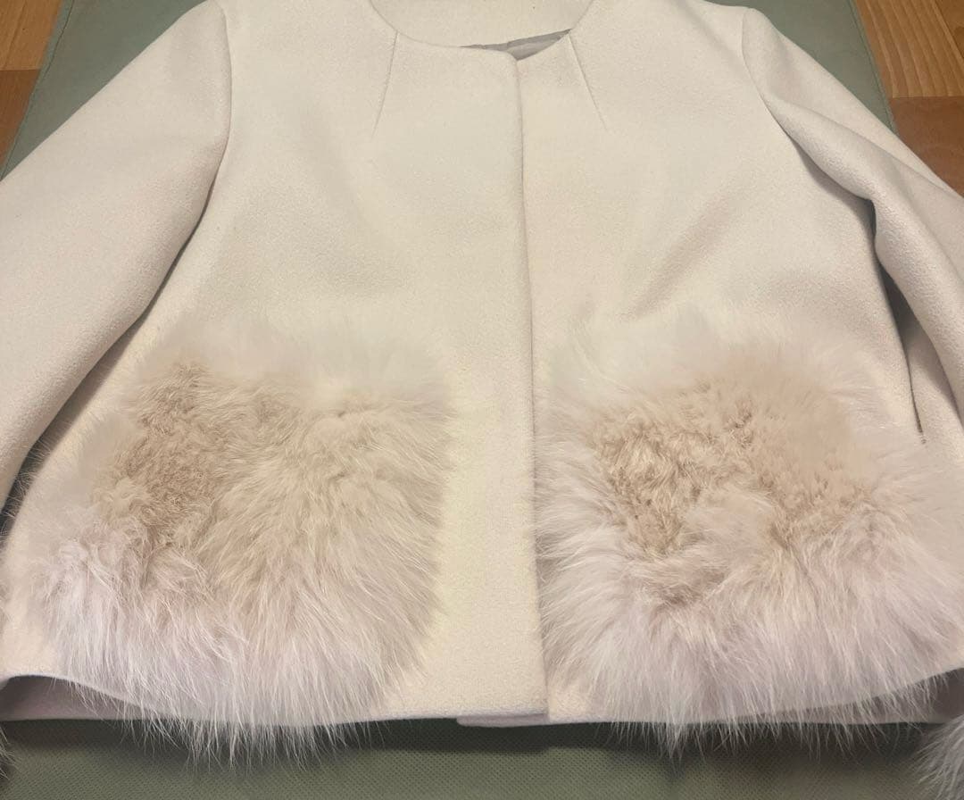 【新品・タグ付】FENNEL フェンネル リボン袖ファーアクセントショートコート