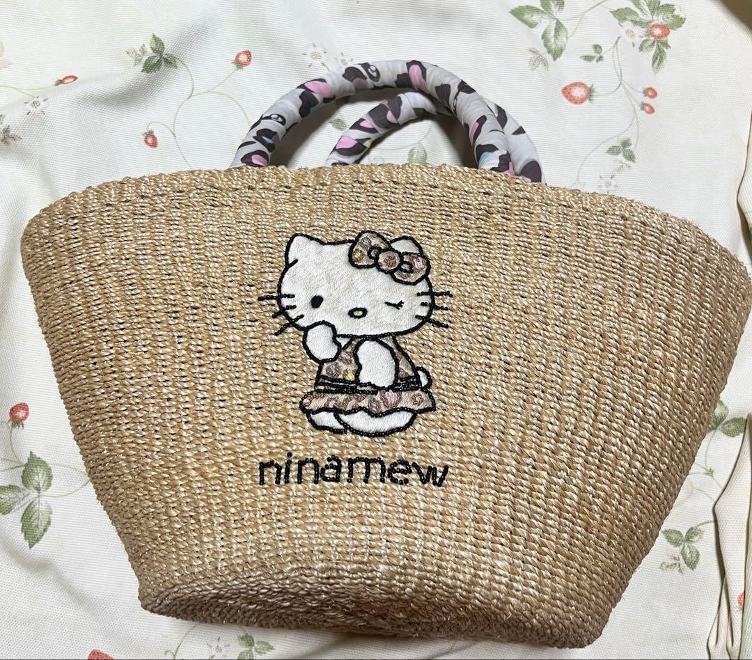 ★定価56000円＋税★ニーナミュウ★ハローキティコラボかごバッグ★2色セット★