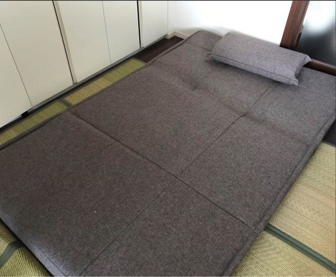 Canさん専用　3WAY 2人がけソファーベッド＋洗えるソファーカバー付き