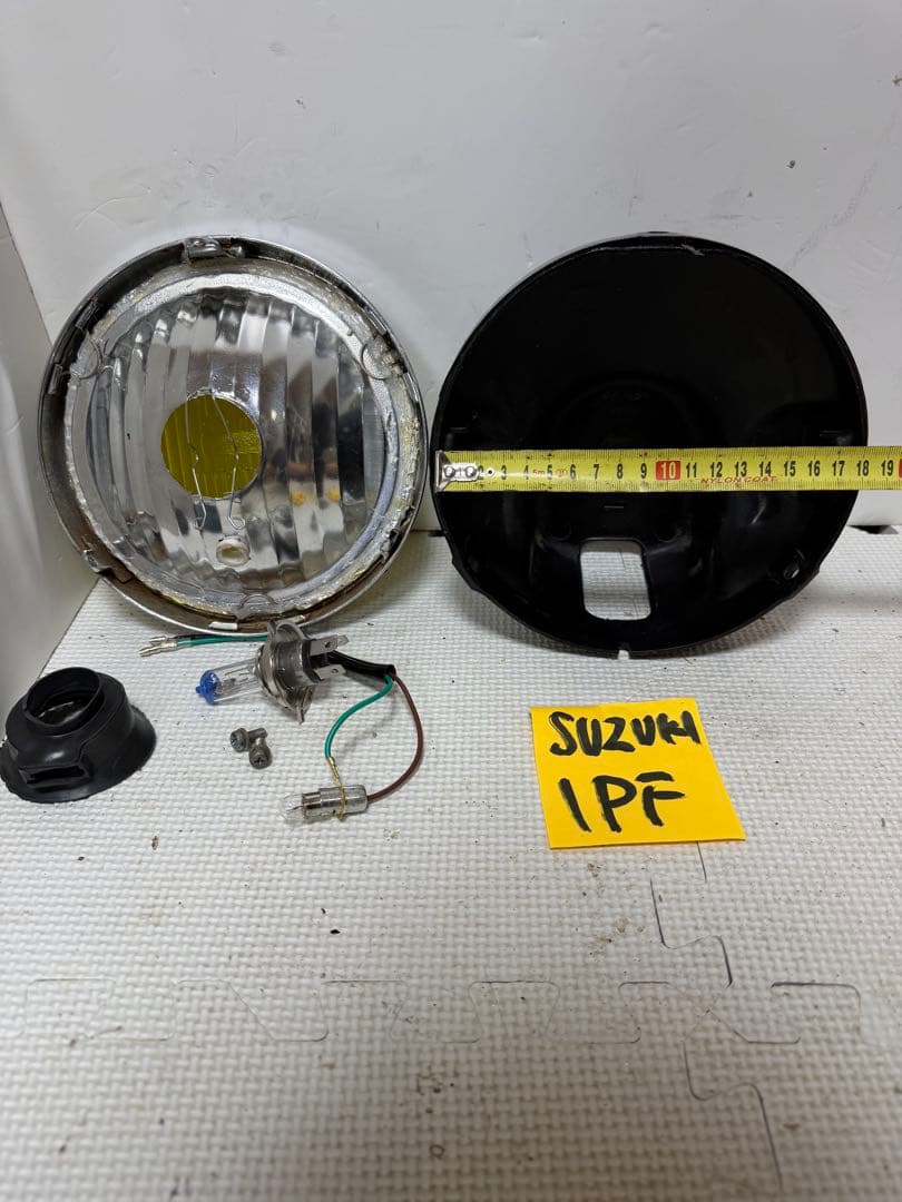 当時物SUZUKI刻印IPF凹レンズ付きヘッドライトASSYGT380GS400