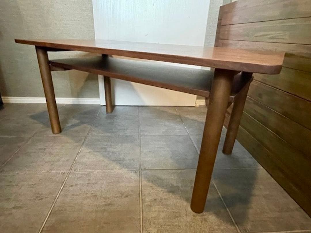 美品■MUJI/無印良品　木製ミドルテーブル　ウォールナット材/リビングテーブル