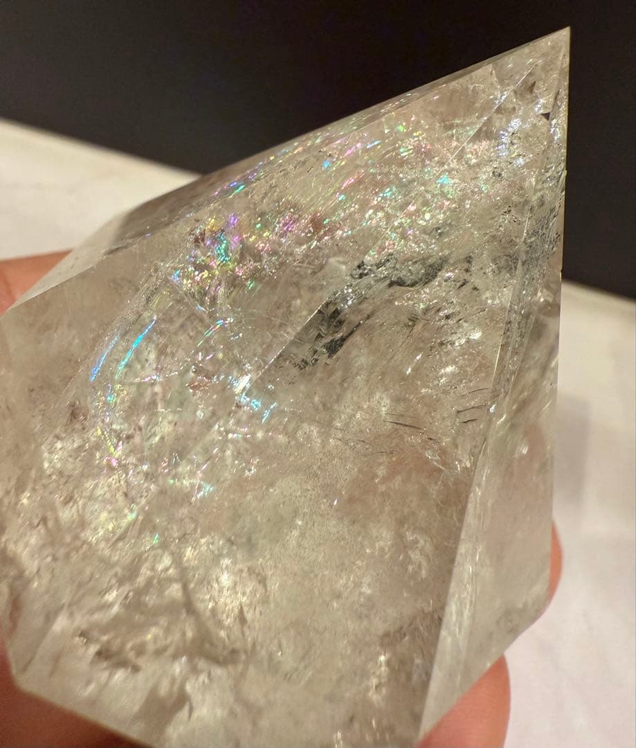 レア♡ ファントム入り 水晶 ダイヤモンド 虹 天然石