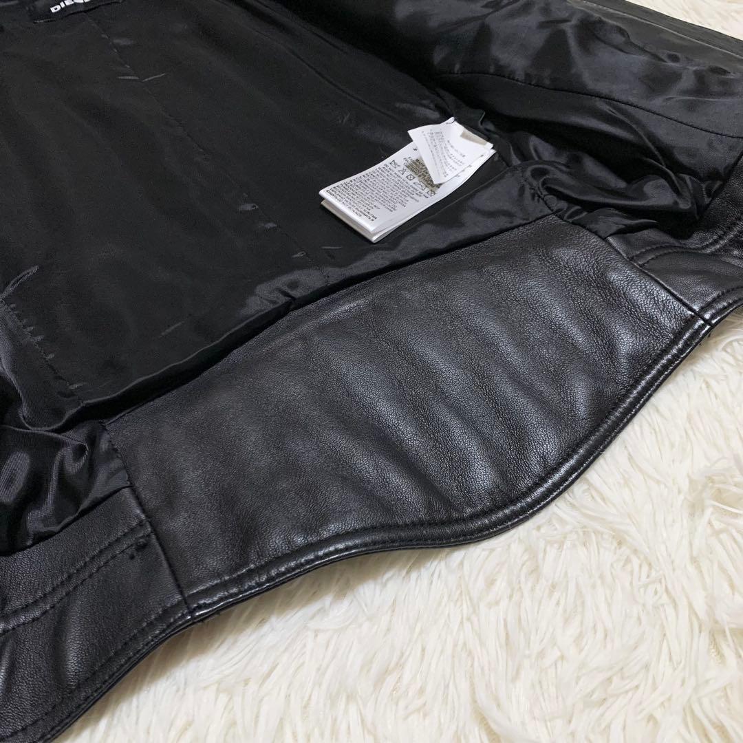 【⭐Mian⭐】ディーゼル ライダースジャケット シングル 黒 XS相当