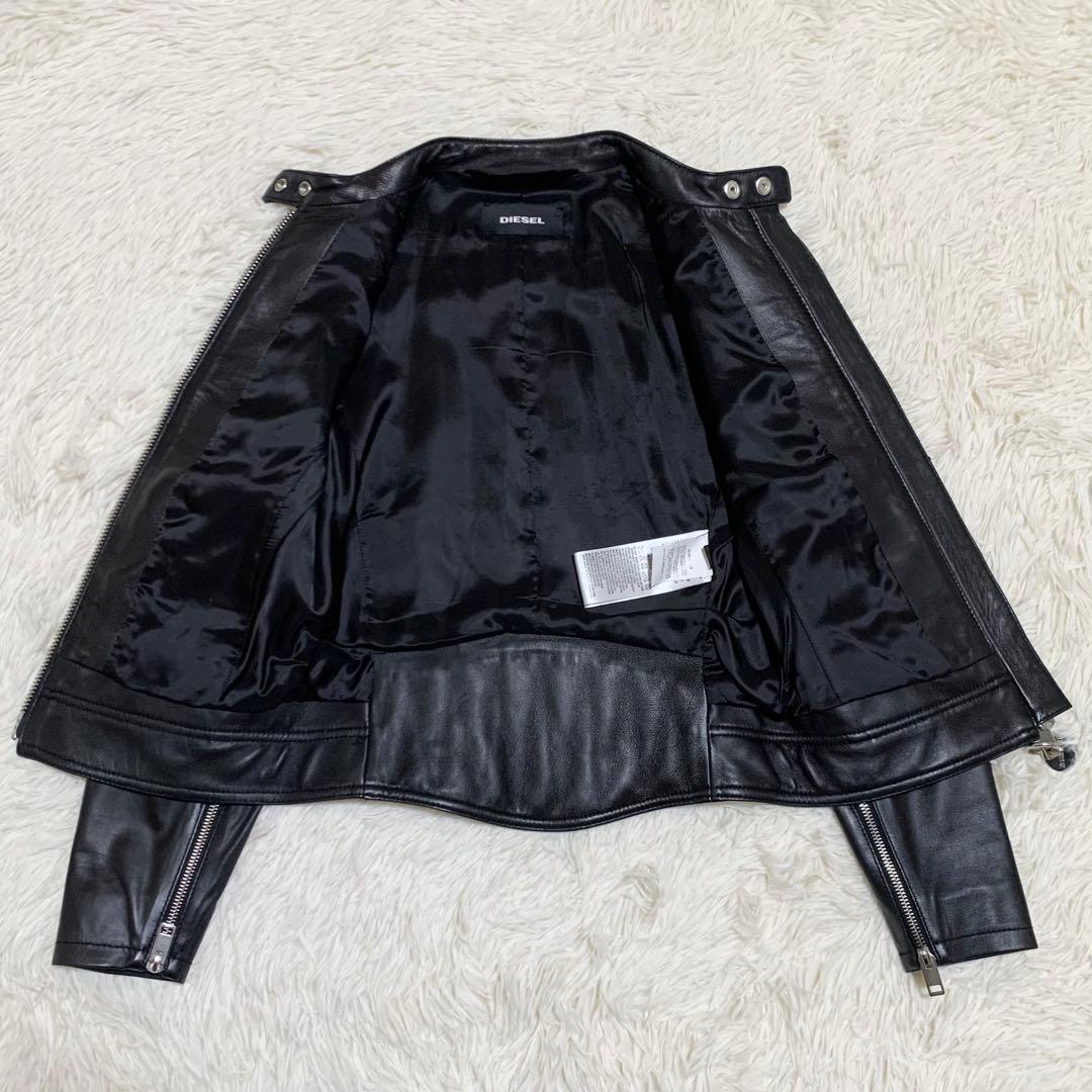 【⭐Mian⭐】ディーゼル ライダースジャケット シングル 黒 XS相当