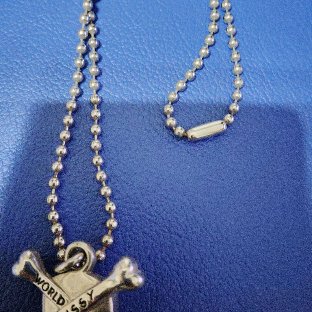 00s OLD STUSSY スカルボーン ネックレス トップ　ドクロ　骸骨