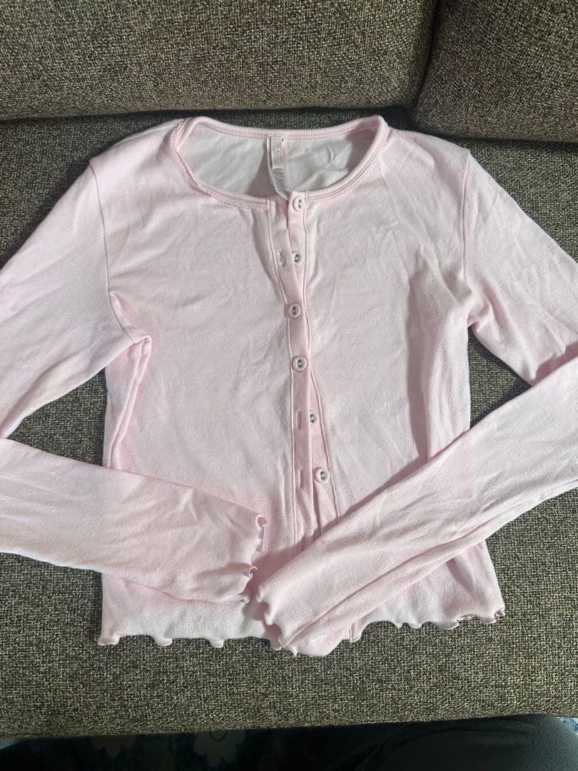ピンク 長袖カーディガン セットアップ　skims