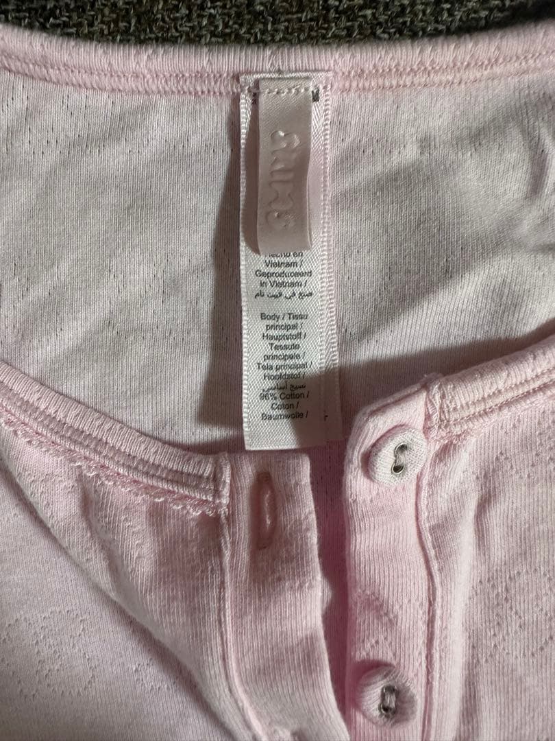 ピンク 長袖カーディガン セットアップ　skims