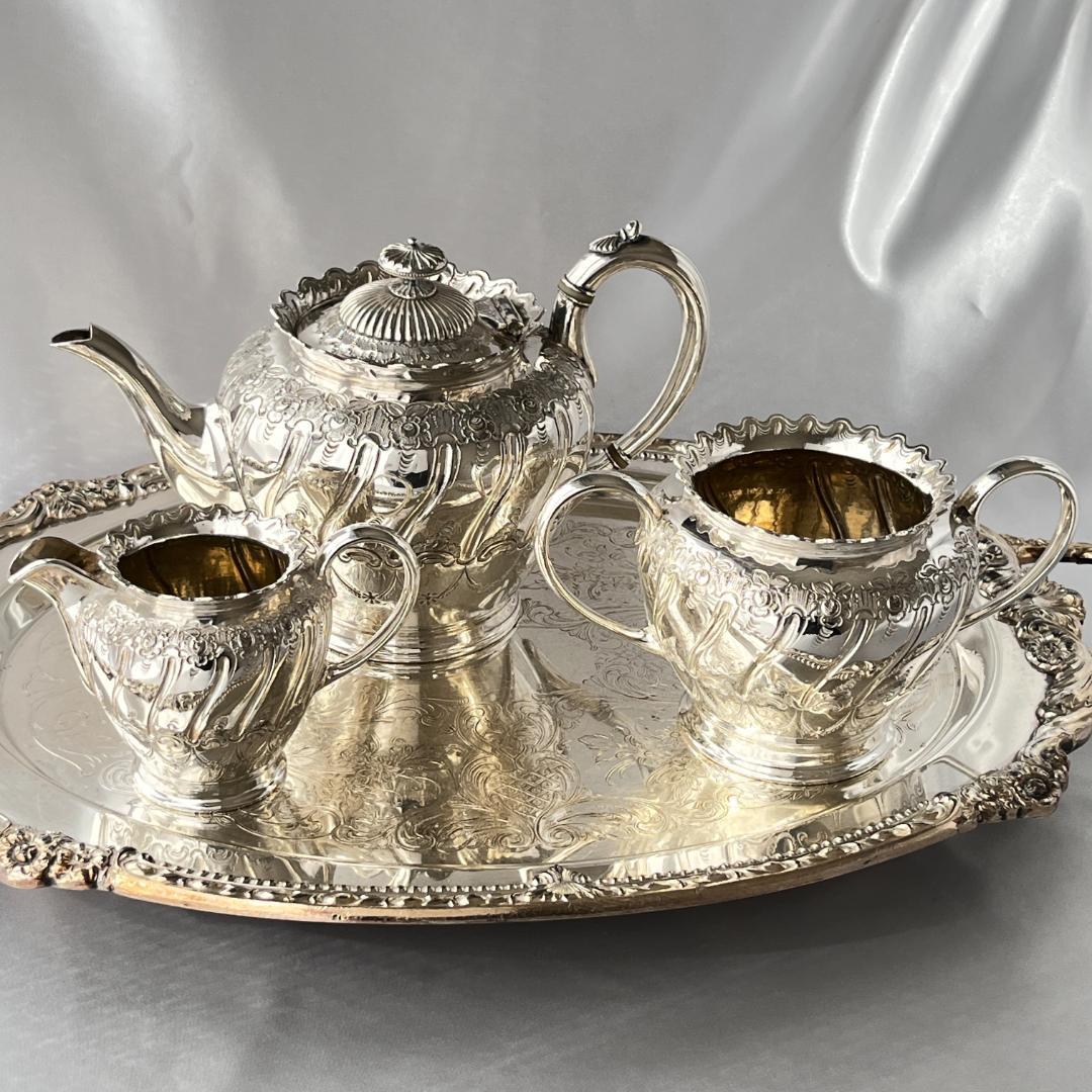 【James Dixon 】 ビクトリアン ティーセット 3点 ティーポット