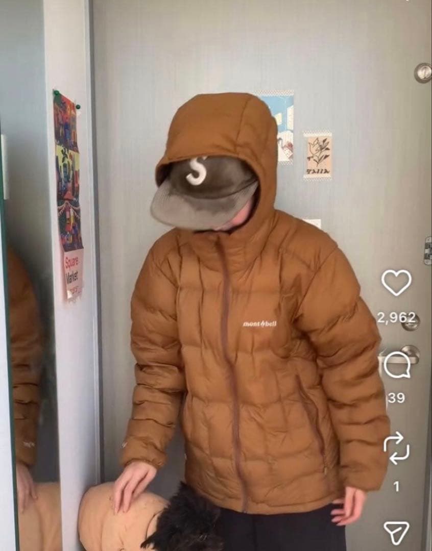 新品未使用　mont-bell ネージュダウンパーカ ブラウン