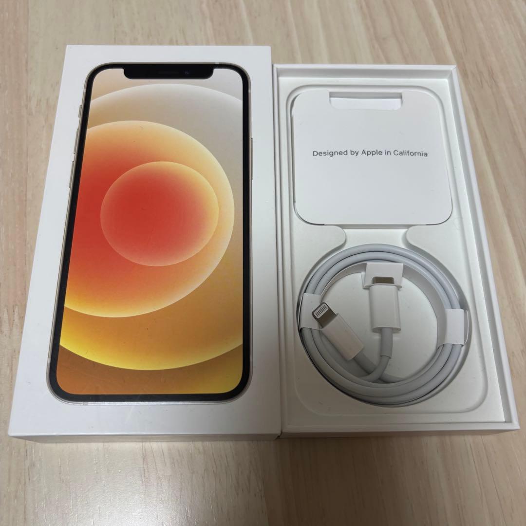 Apple iPhone 12 mini ホワイト 本体/ケーブル/ケース/箱付