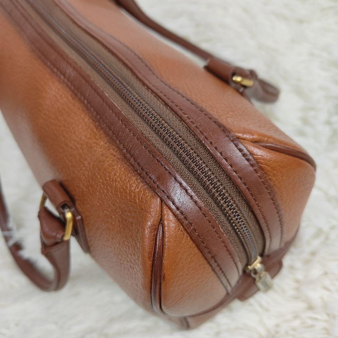 BURBERRY　ミニボストン　ノバチェック　2way ショルダー　シボ革　革