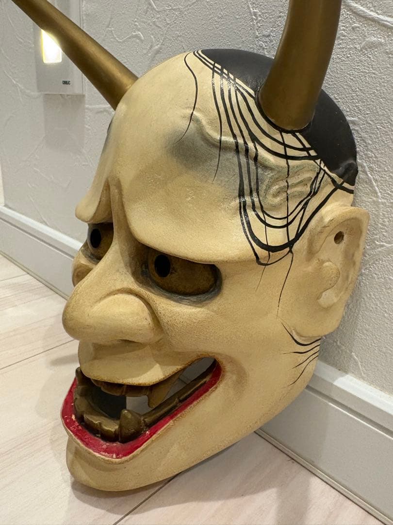 能面 般若 木彫面