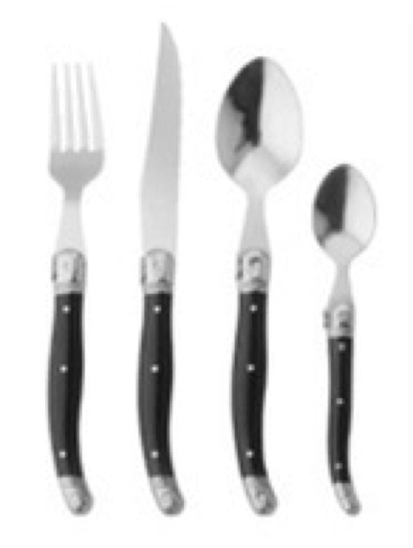 Laguiole カトラリーセット 24点 ブラックハンドル刻印なし