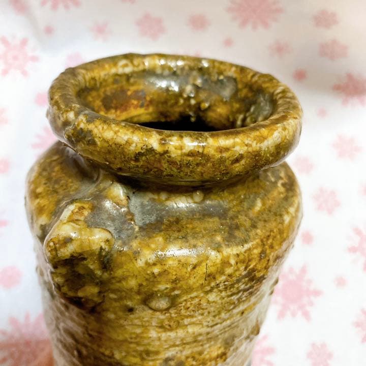 鼠志野焼　萩焼　信楽焼　花生　美濃焼　織部焼　茶道具　花器　年代物