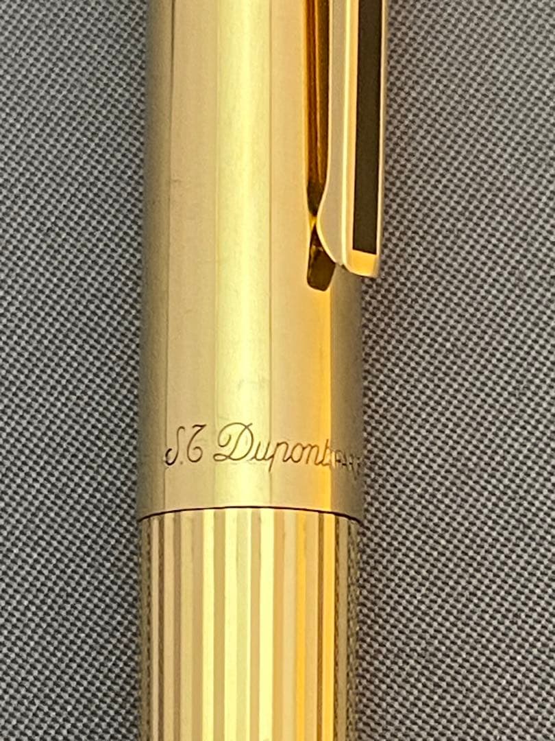 エス・ティデュポン S.TDupont ボールぺン 純銀ケースゴールド仕上げ