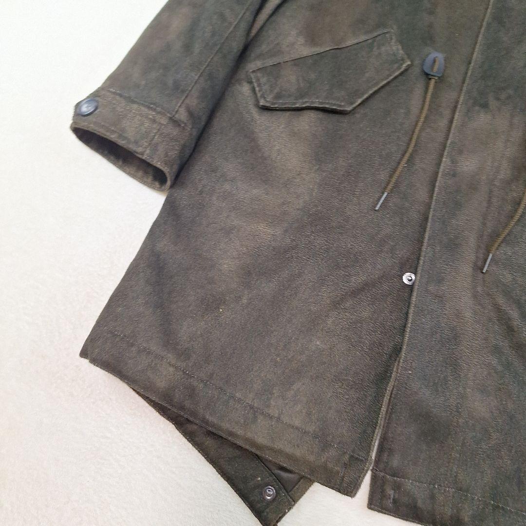 美品✨トルネードマート　モッズコート　スウェード調　ディープグリーン　L