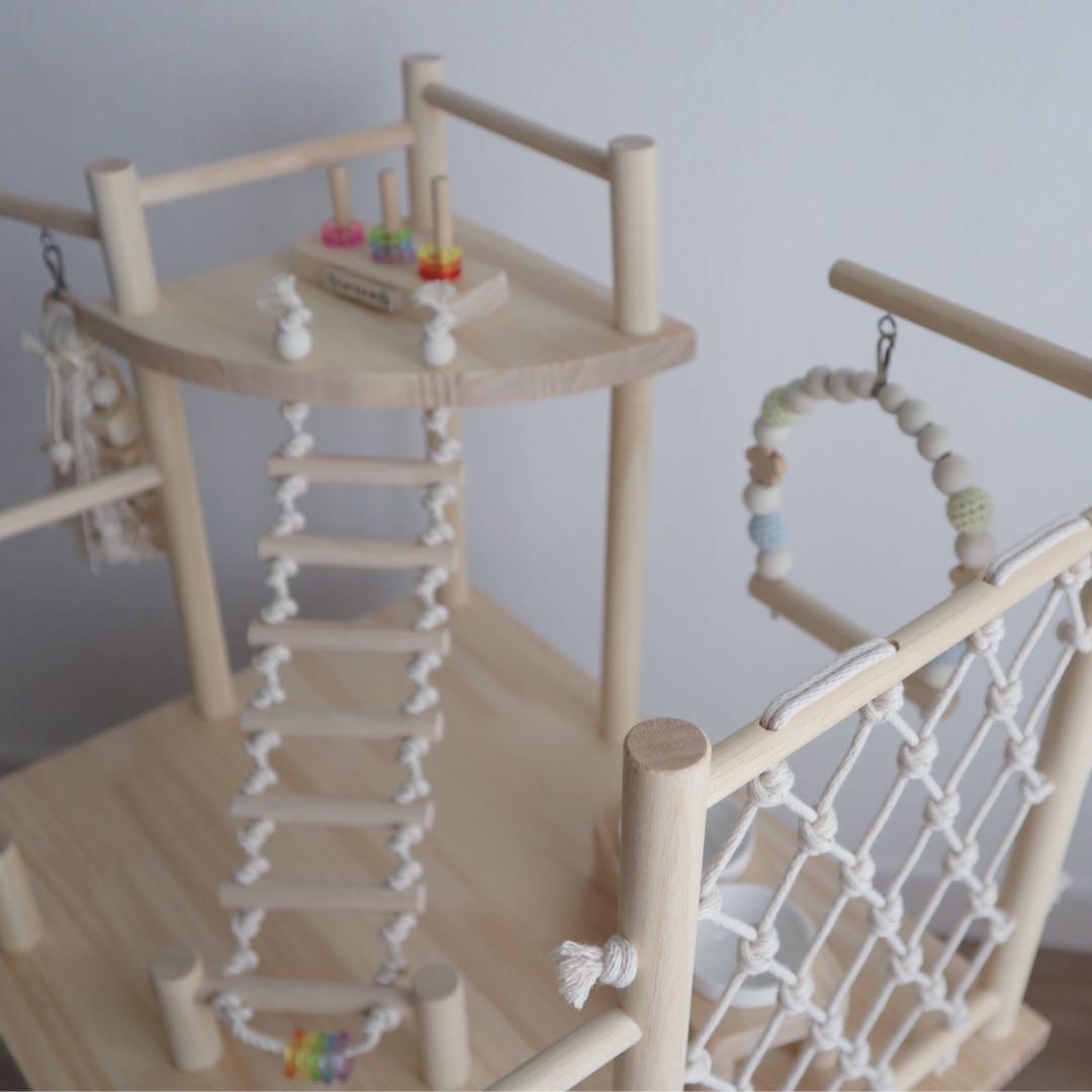 ことりのおおきなあそびば　文鳥　インコ　おもちゃ　バードアスレチック　バードジム