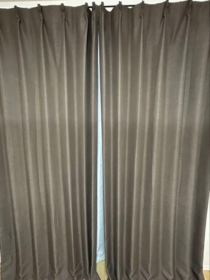 ニトリ遮光1級カーテン&レースパレット2 レース エコナチュレプレーン 時計付き