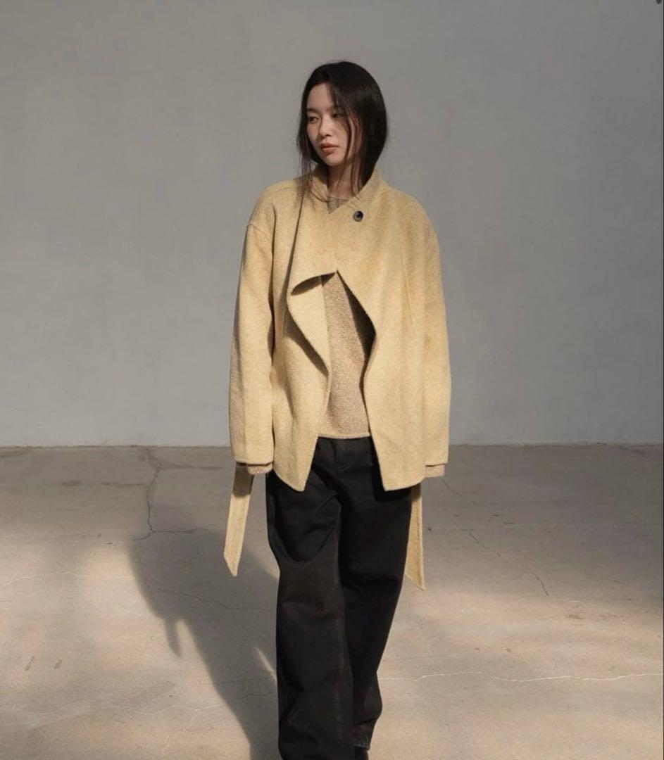 【Ohotoro 】　Ecru half coat