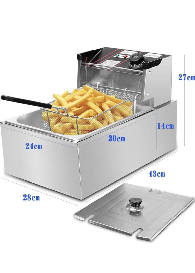 【開封・未使用】 Ozonlife 電気フライヤー 卓上 6Ｌ大容量 業務用