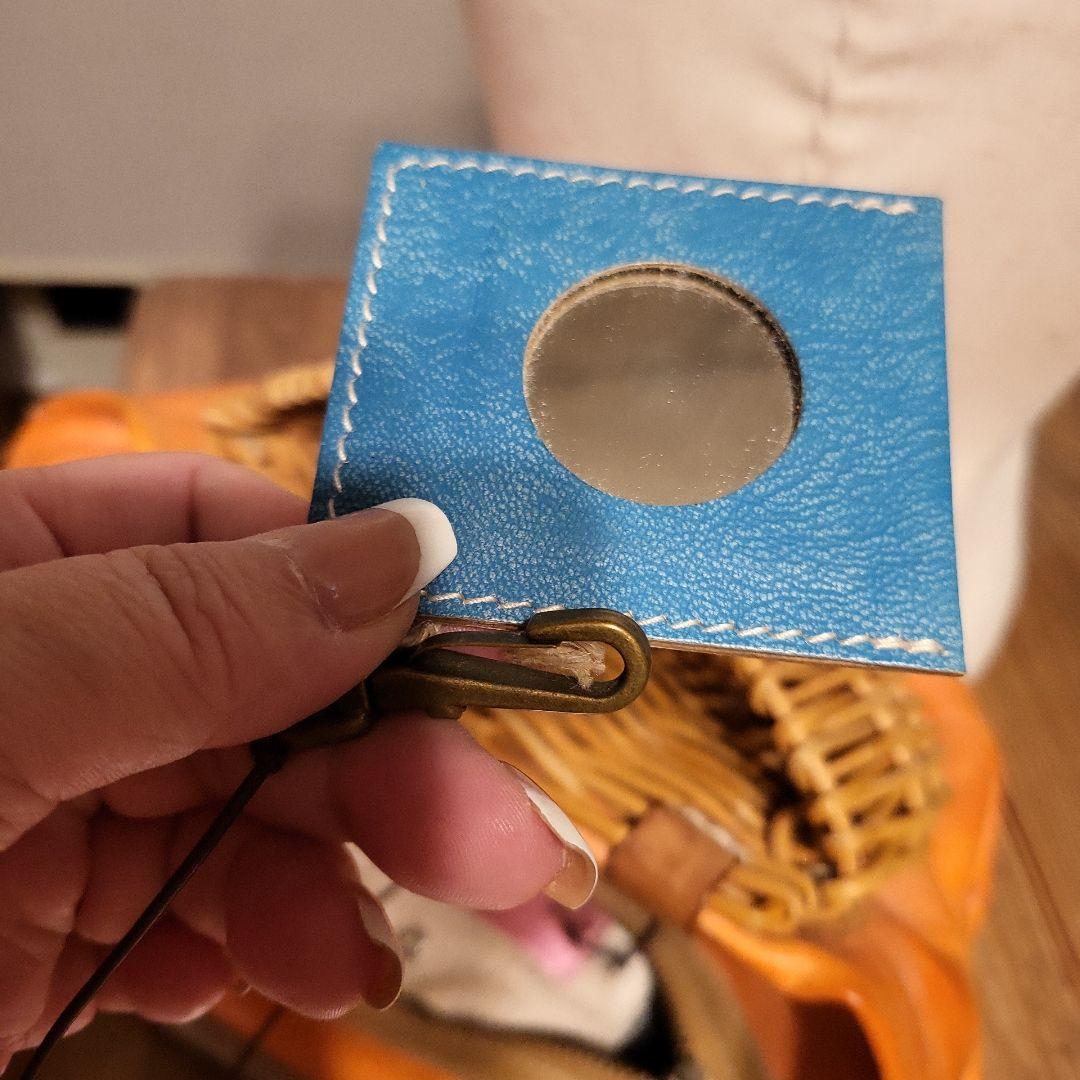 し*の様 ︎✿ エバゴス 籐とレザー のカジュアル ショルダーバッグ ︎✿