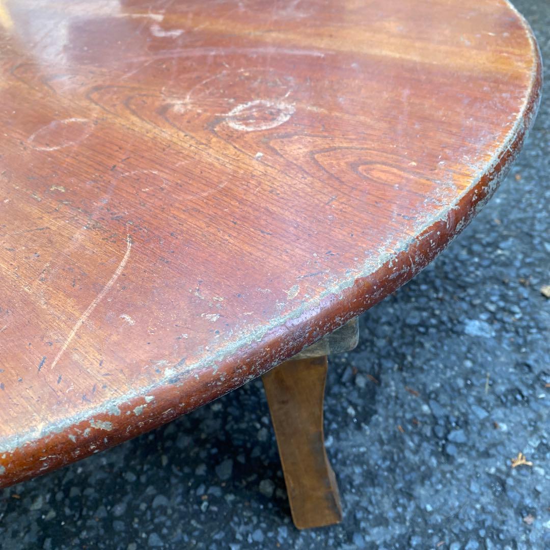 昭和の食卓 天然木 ちゃぶ台 丸テーブル 円卓 和を演出 直径 74㎝