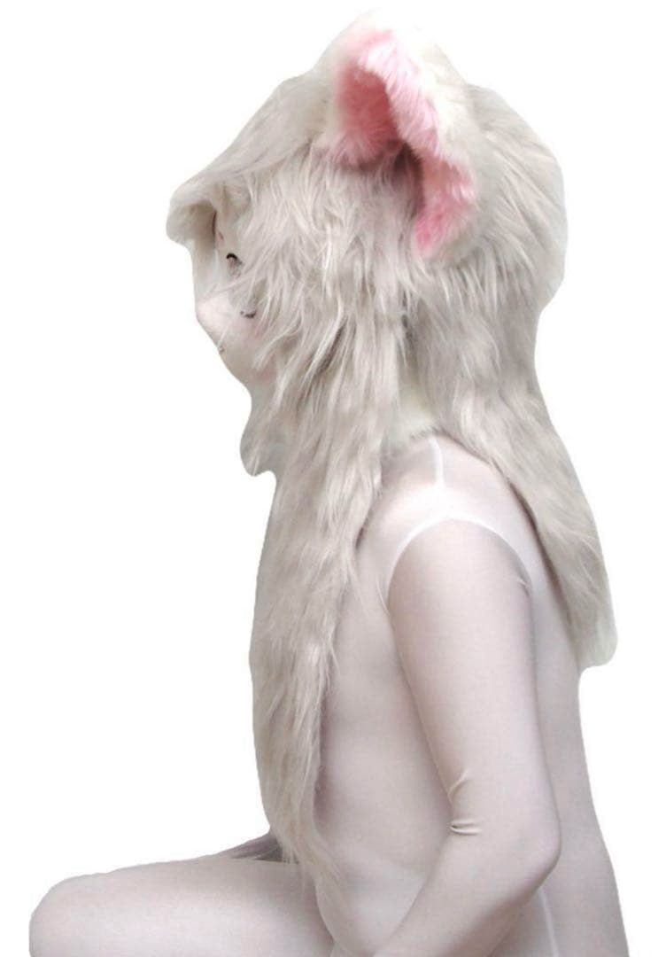 即購入OK。Lサイズ男性用凸仕様純白ゼンタイフルフェイスマスク全身タイツ