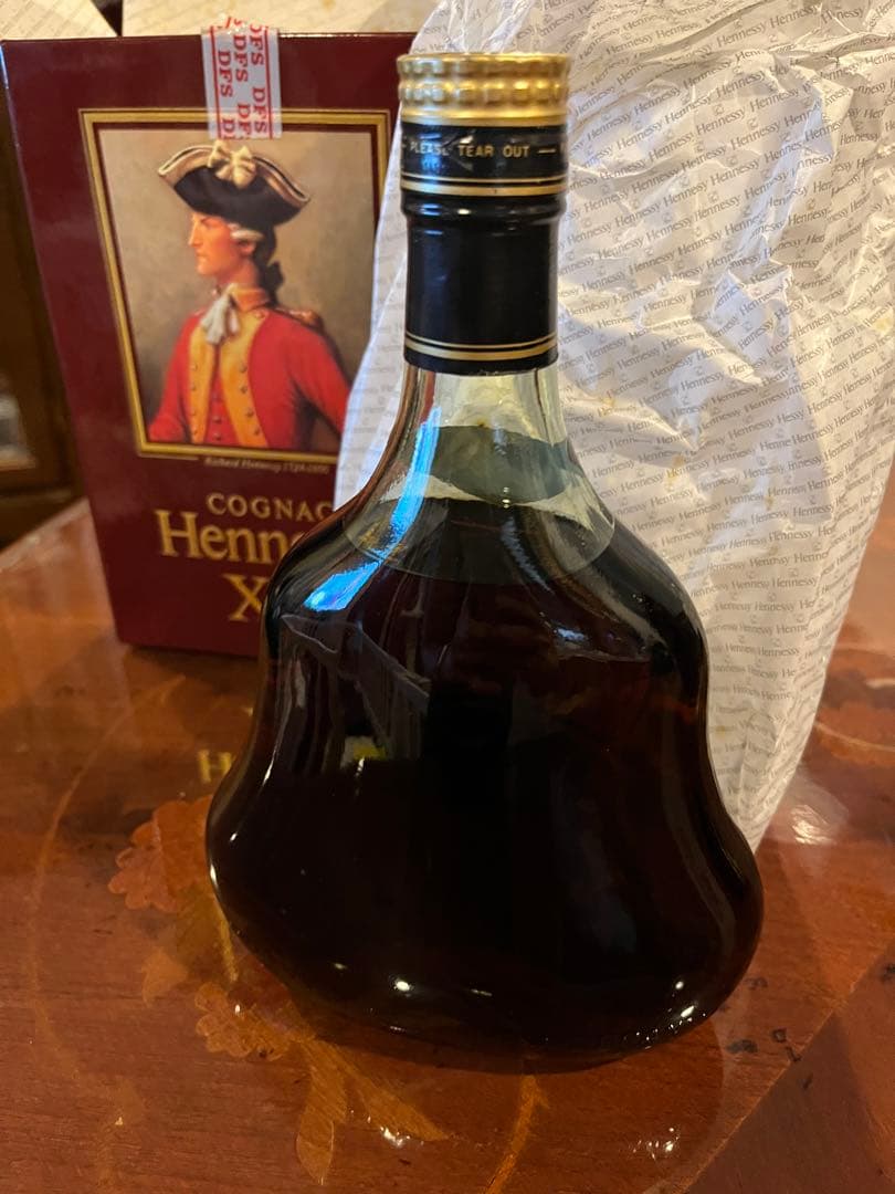 【未開栓】 Hennessy XO コニャック 金キャップ　グリーンボトル 古酒