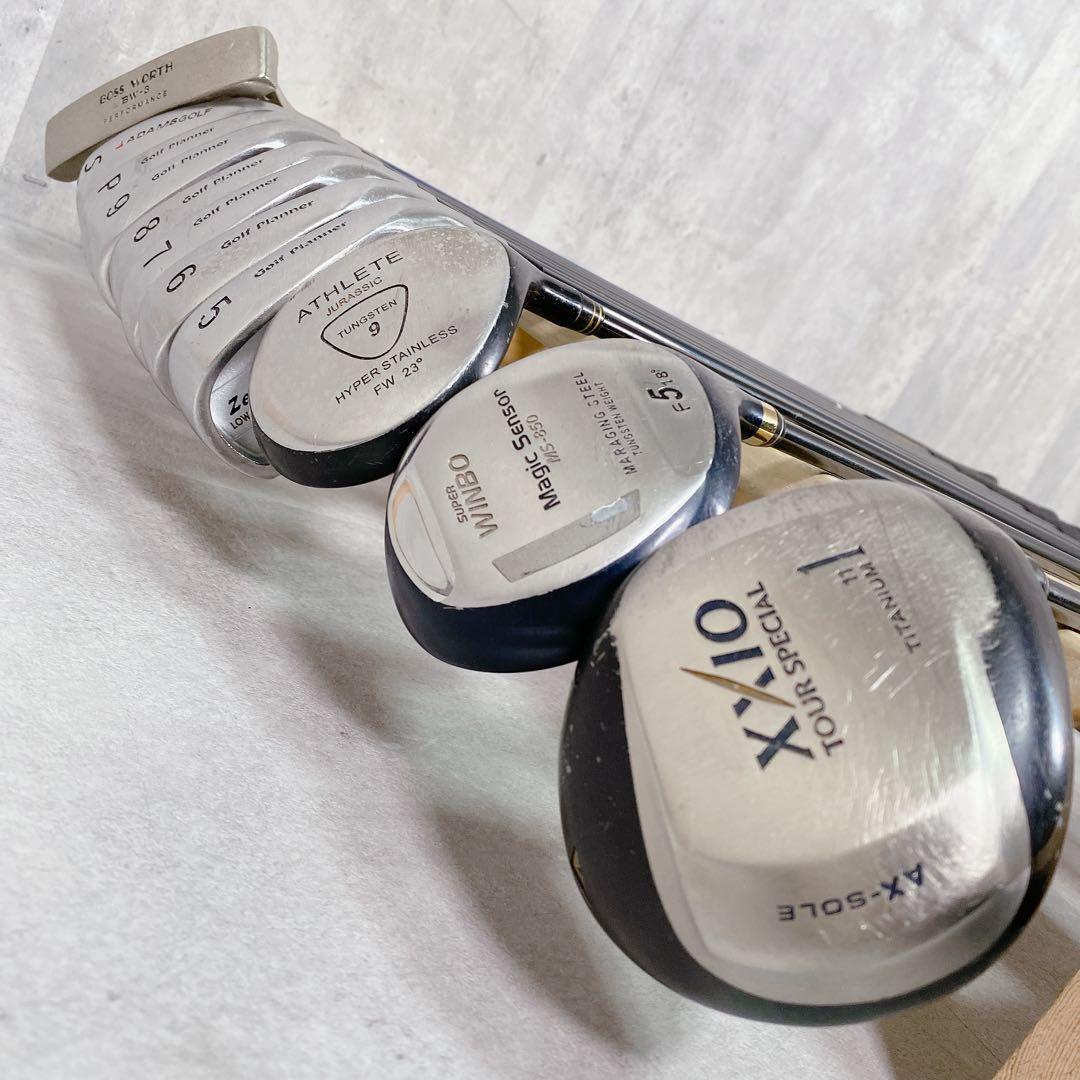 X899 ゼクシオ 他 ゴルフクラブ メンズ フルセット 黒 スタンド 初心者