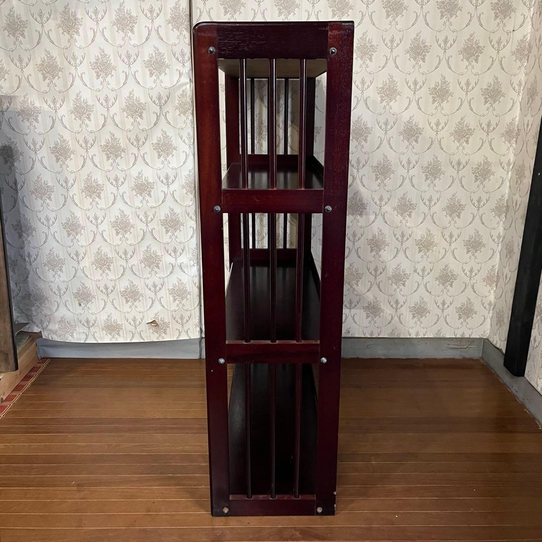 【アンティーク】昭和レトロ 木製 オープンラック 飾り棚 本棚 ウッドシェルフ