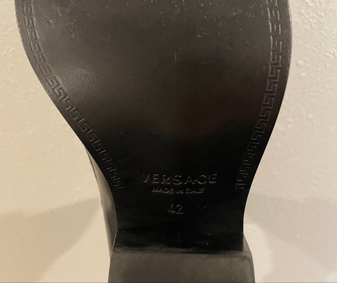 【美品】ヴェルサーチ VERSACE メンズ ブーツ サイズ42 正規品